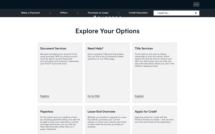 Screenshot of kiafinance.com