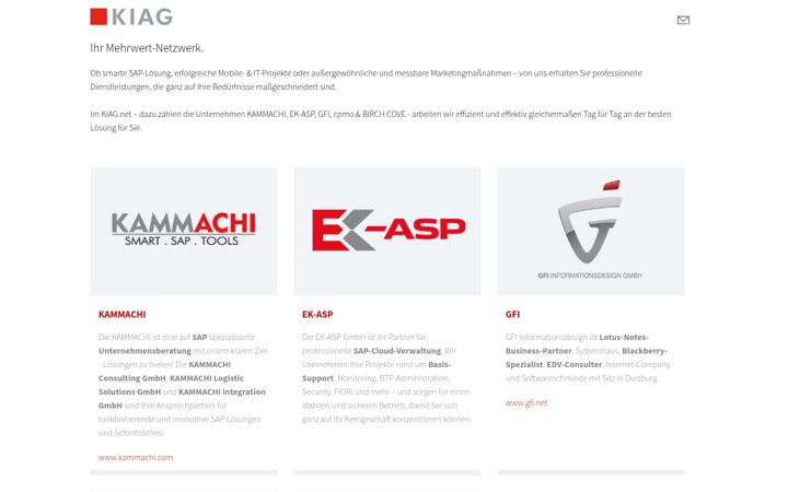 Screenshot of kiag.net