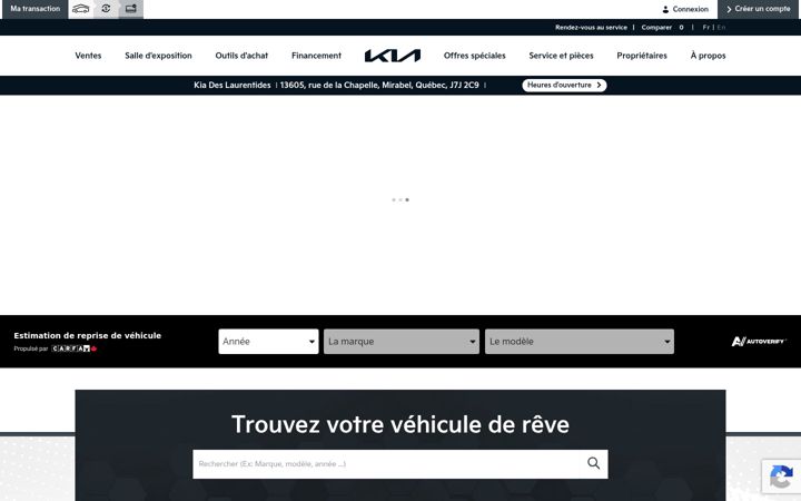 Screenshot of kialaurentides.com
