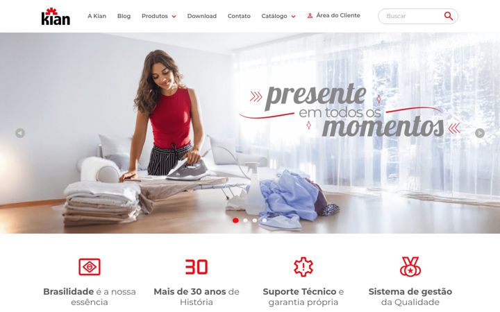 Screenshot of kian.com.br
