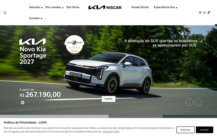 Screenshot of kianiscar.com.br