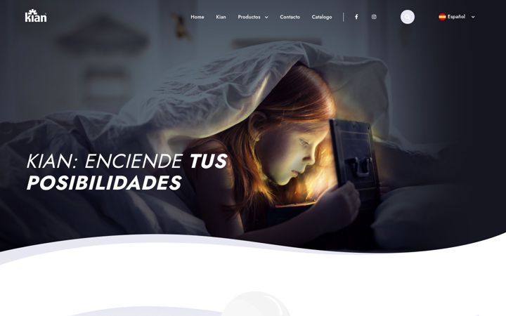 Screenshot of kianlighting.com