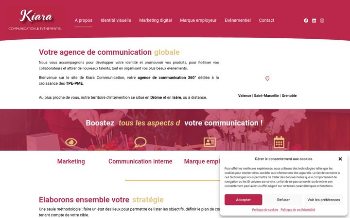 Screenshot of kiara-communication.fr