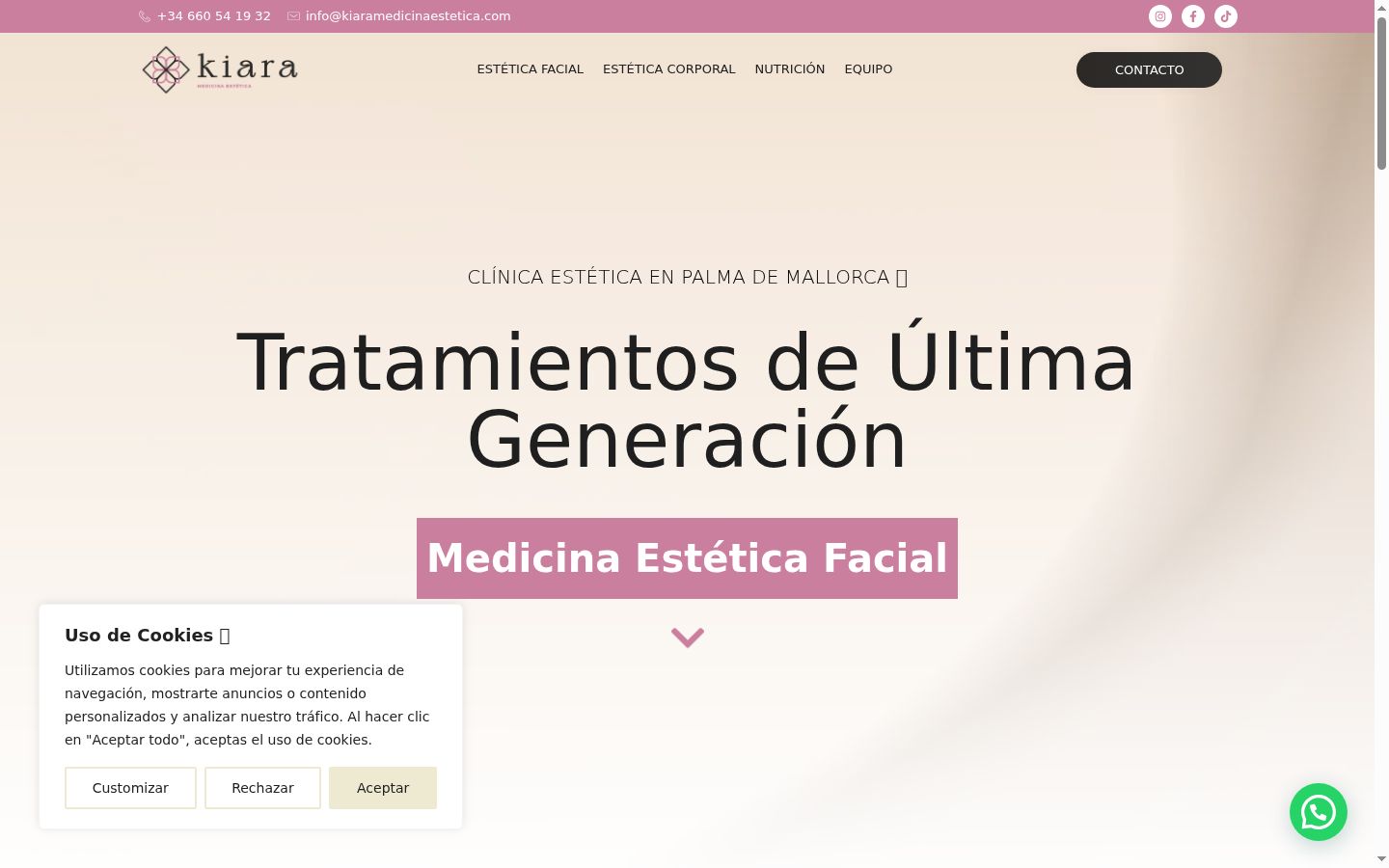Screenshot del banner di consenso mostrato prima di qualsiasi interazione