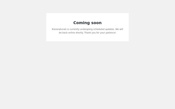 Screenshot of kiaranaturals.com
