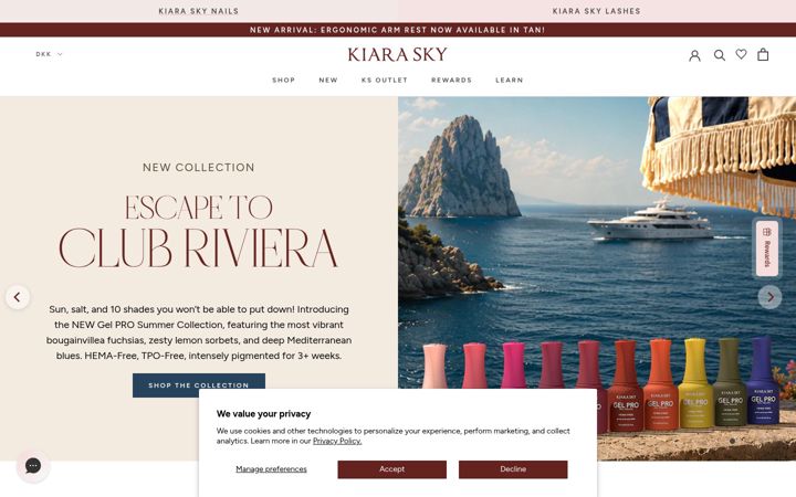 Screenshot of kiarasky.com