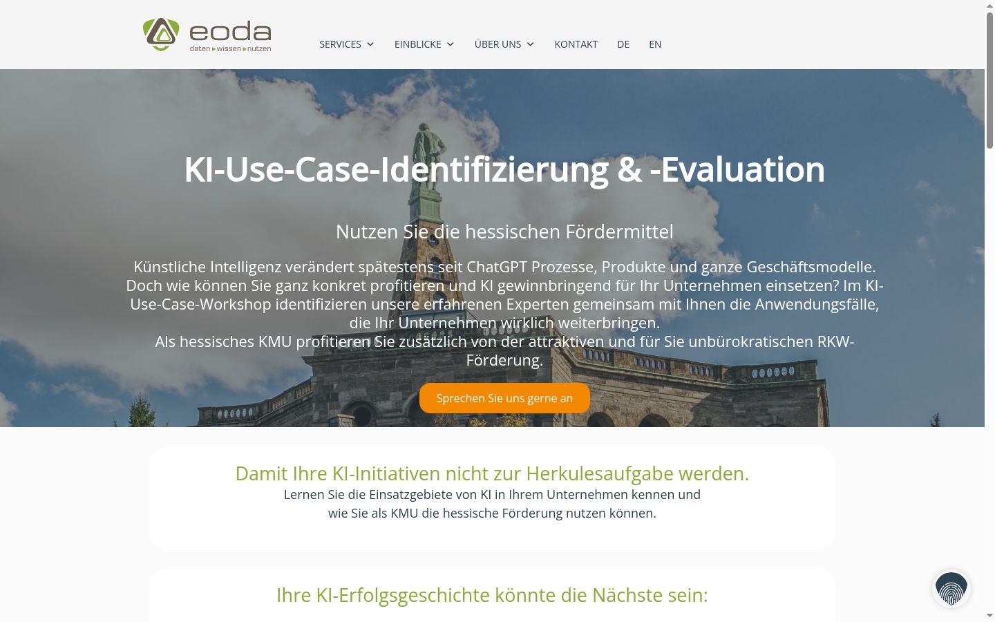 Screenshot des Einwilligungsbanners vor jeglicher Interaktion