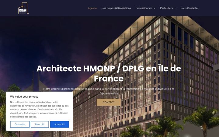 Screenshot of kiban-architecture.com