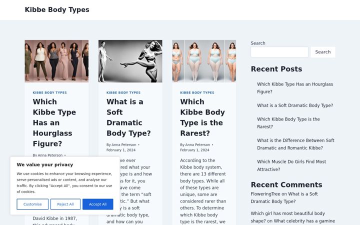 Screenshot of kibbebodytype.com