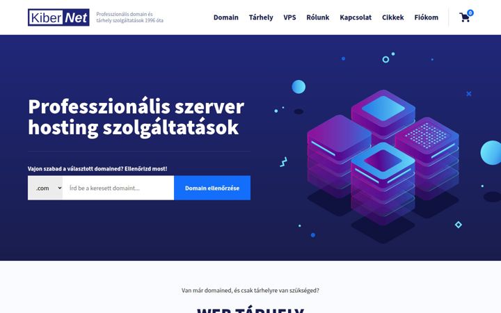 Screenshot of kibernet.hu