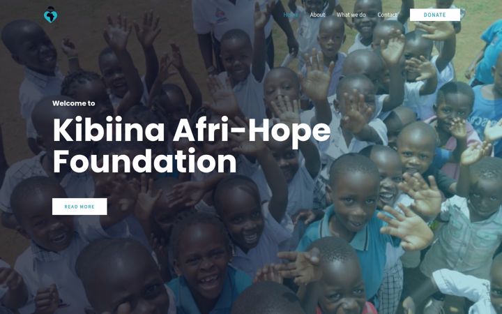 Screenshot of kibiinaafrihope.org