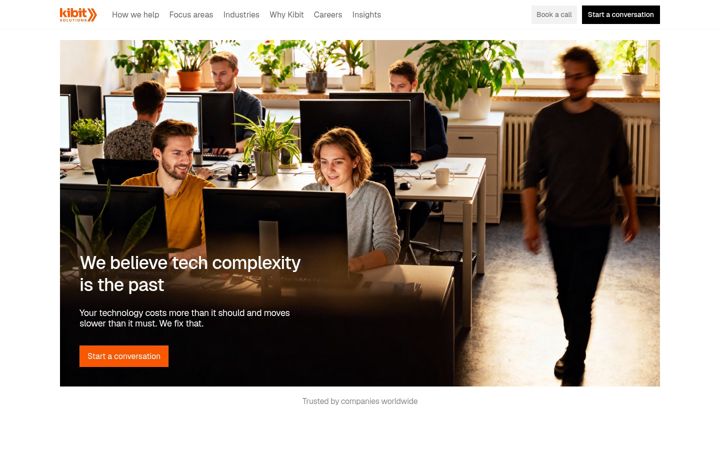 Screenshot of kibitsolutions.com