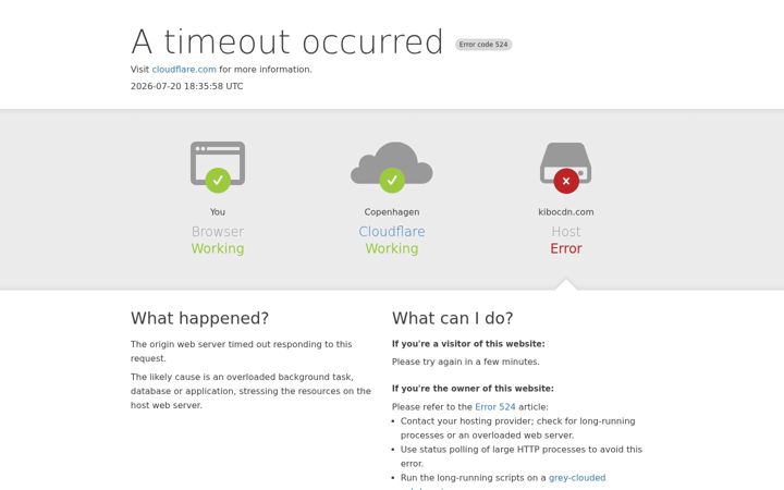 Screenshot of kibocdn.com