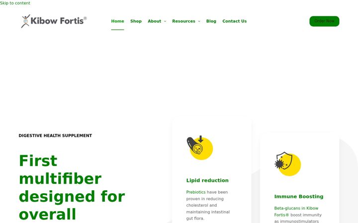 Screenshot of kibowfortis.com