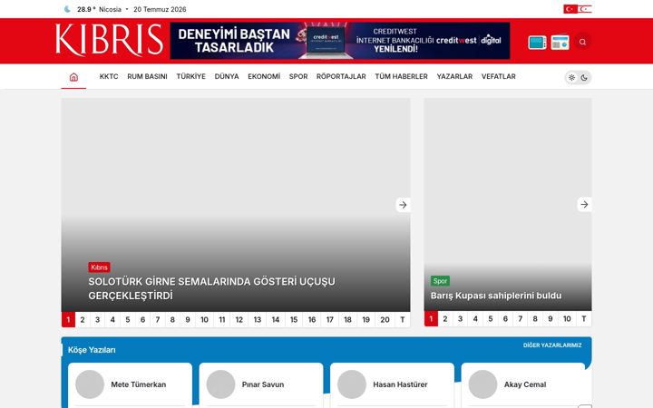 Screenshot of kibrisgazetesi.com