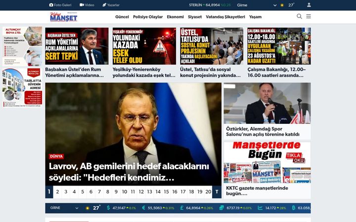 Screenshot of kibrismanset.com