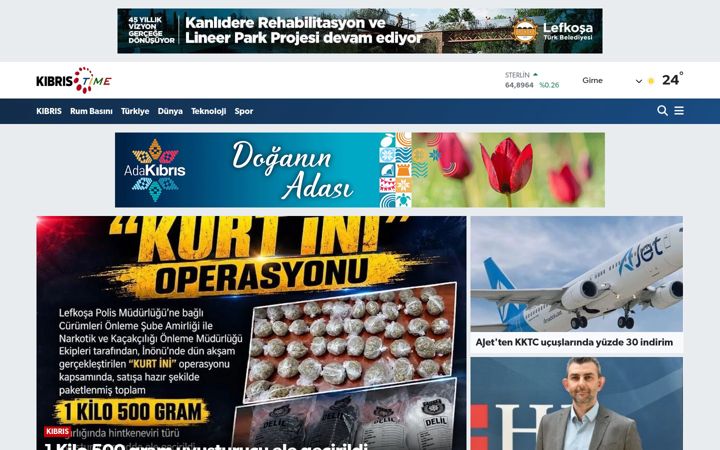 Screenshot of kibristime.com