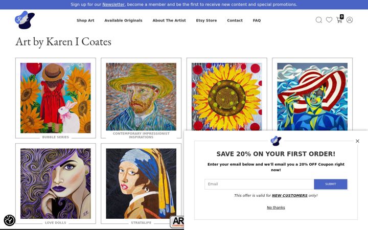 Screenshot of kicarts.com