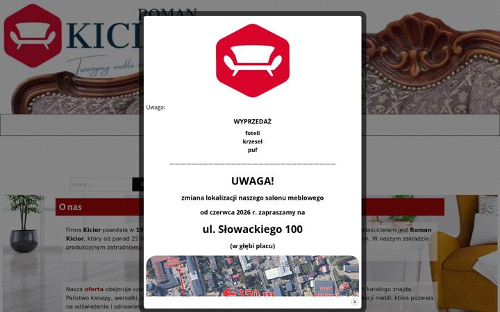 Screenshot of kicior.pl