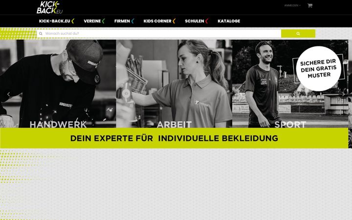 Screenshot of kick-back.eu