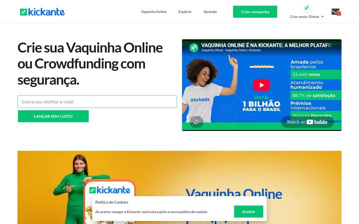 Screenshot of kickante.com.br