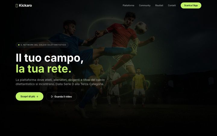 Screenshot of kickaro.com
