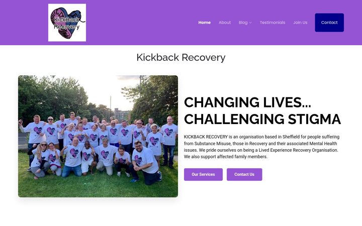 Screenshot of kickbackrecovery.org