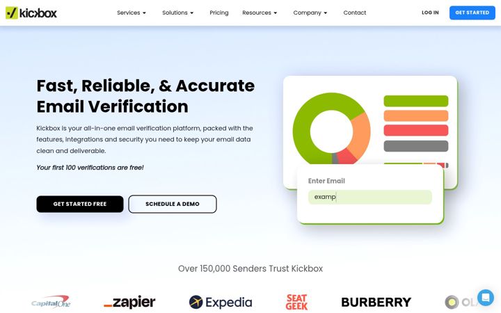 Screenshot of kickbox.com