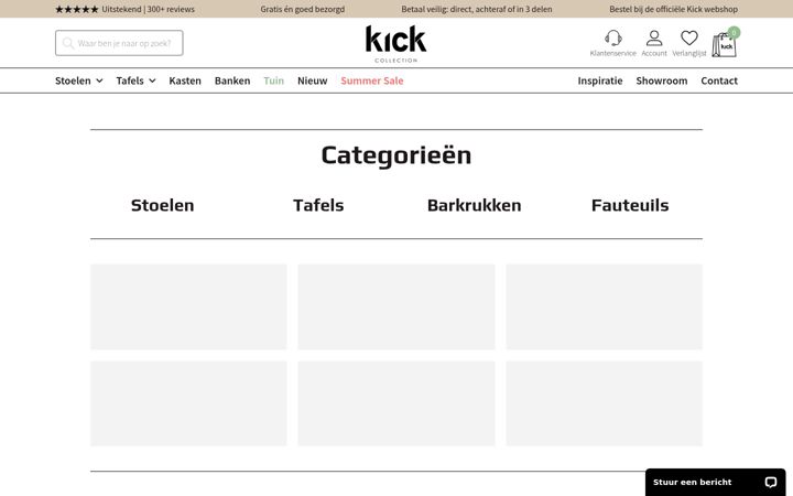 Screenshot of kickcollection.nl