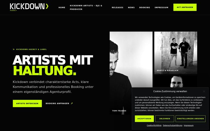 Screenshot of kickdown.org