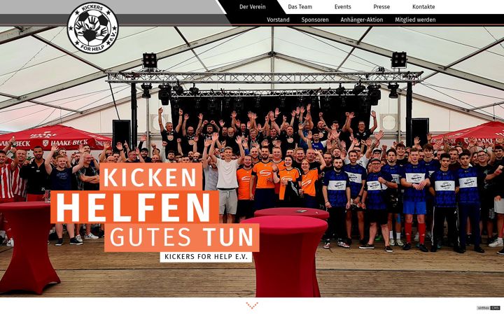Screenshot of kickers-for-help.de