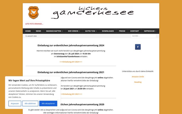 Screenshot of kickers-ganderkesee.de