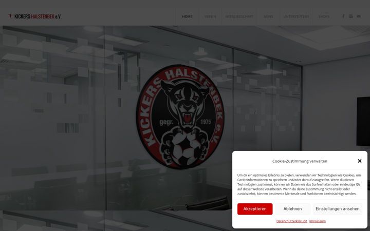 Screenshot of kickers-halstenbek.de