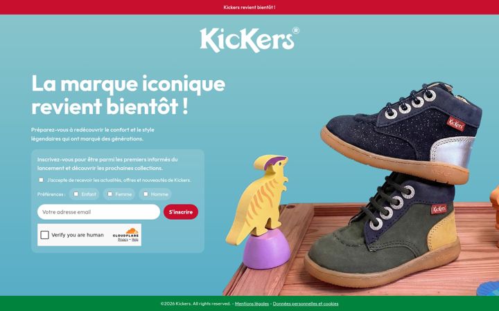 Screenshot of kickers.com