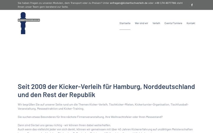 Screenshot of kickertischverleih.de