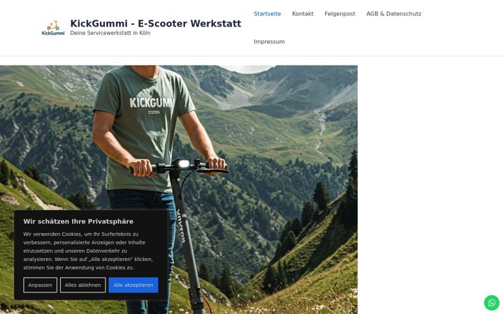 Screenshot of kickgummi.de
