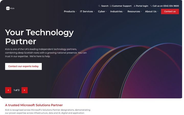 Screenshot of kickict.co.uk