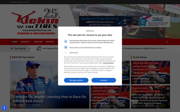 Screenshot of kickinthetires.net