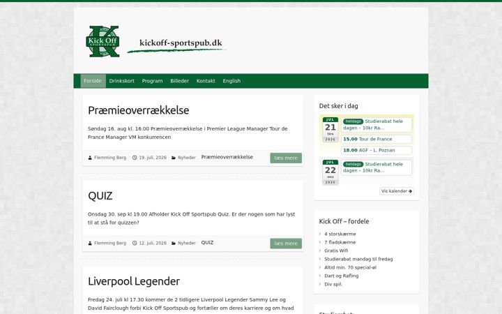 Screenshot of kickoff-sportspub.dk