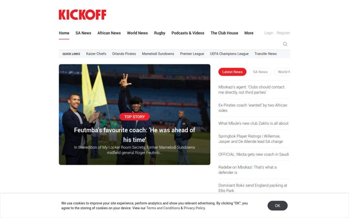 Screenshot of kickoff.com