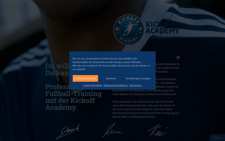 Screenshot of kickoffacademy.de