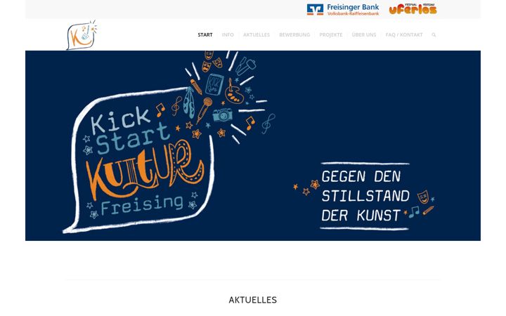 Screenshot of kickstart-kultur-freising.de
