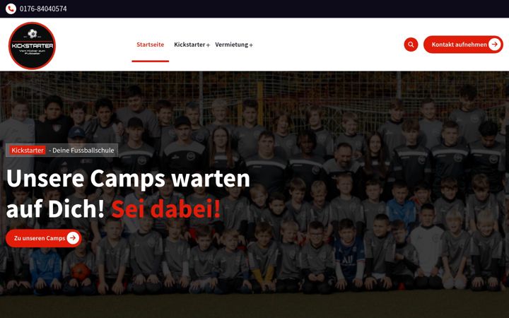 Screenshot of kickstarter-fussballschule.de