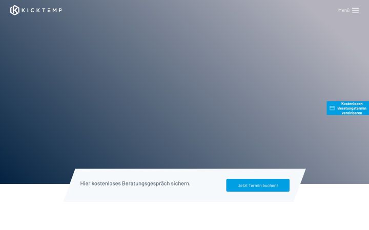 Screenshot of kicktemp.com