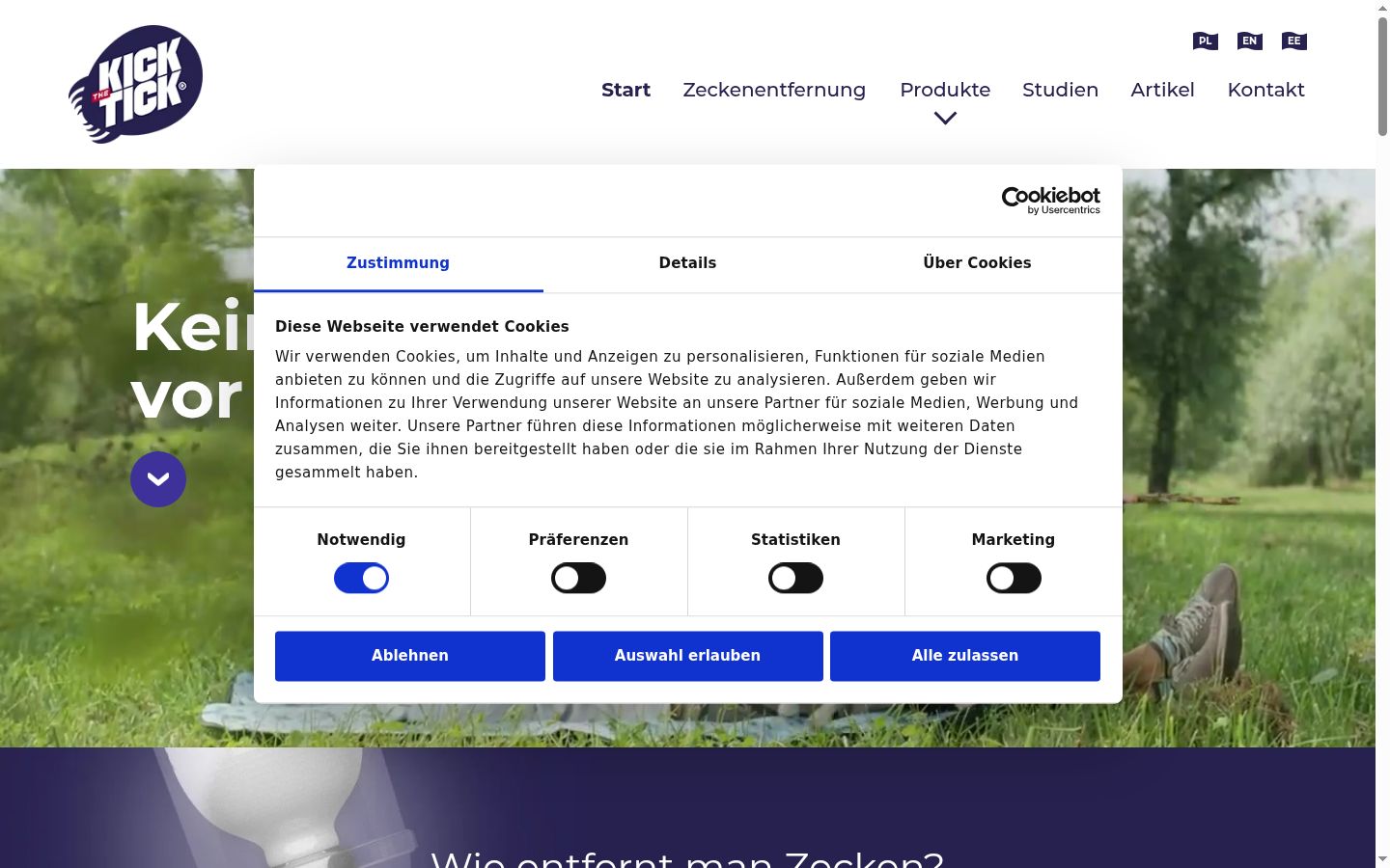 Snímek obrazovky baneru souhlasu zobrazeného před jakoukoli interakcí