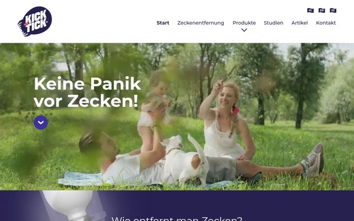 Screenshot of kickthetick.de