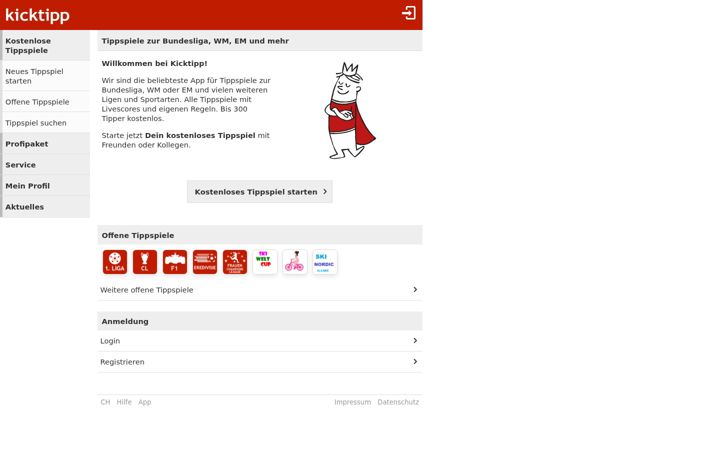 Screenshot of kicktipp.ch