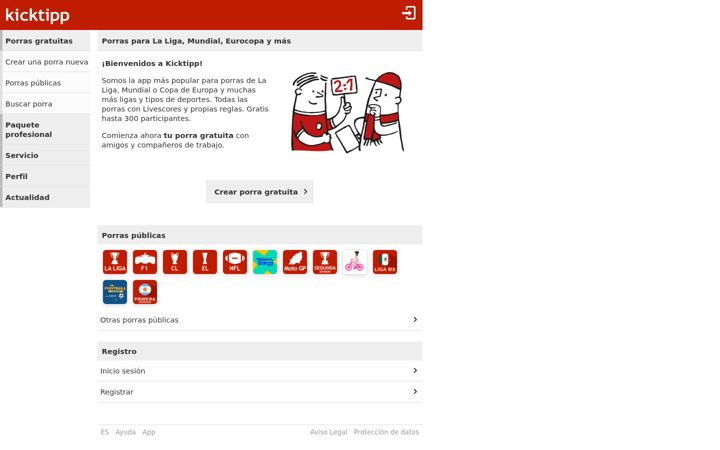 Screenshot of kicktipp.es