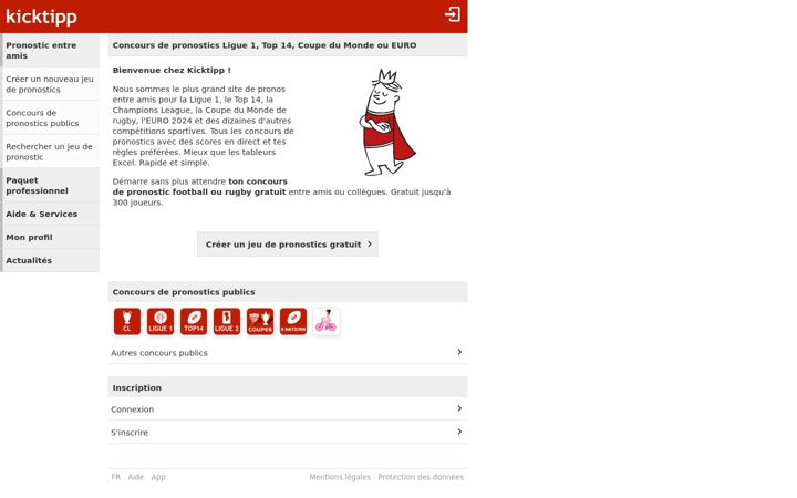 Screenshot of kicktipp.fr
