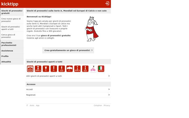 Screenshot of kicktipp.it